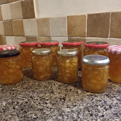 Homemade marmalade for guests' breakfast